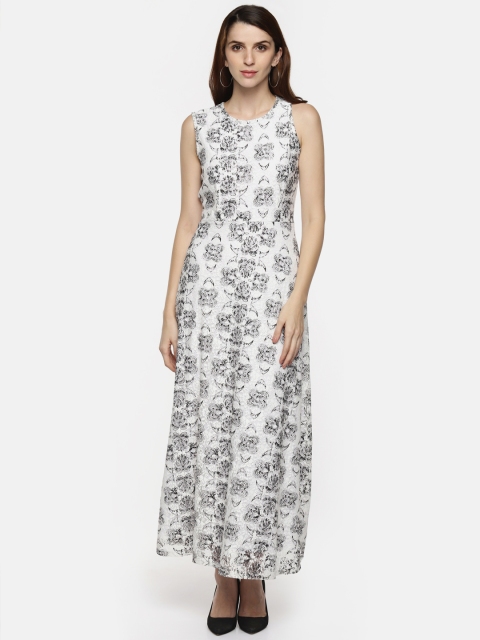 

Annabelle by Pantaloons Women White Printed Maxi Dress