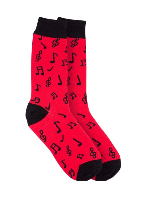 

The Tie Hub Men Red & Black Patterned Above Ankle-Length Socks