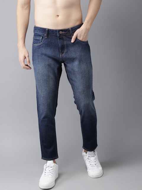 

HERE&NOW Men Blue Slim Tapered Fit Mid-Rise Clean Look Stretchable Jeans
