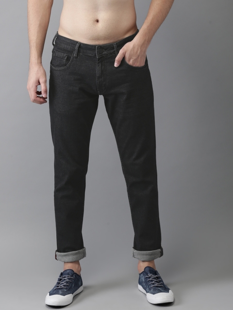 

HERE&NOW Men Black Skinny Fit Mid-Rise Clean Look Stretchable Jeans