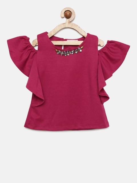 

Peppermint Girls Magenta Solid Top