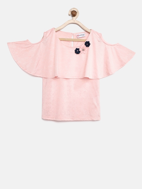 

Peppermint Girls Peach-Coloured Cold Shoulder Top