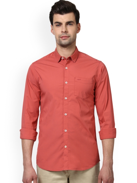 

ColorPlus Men Rust Regular Fit Solid Casual Shirt