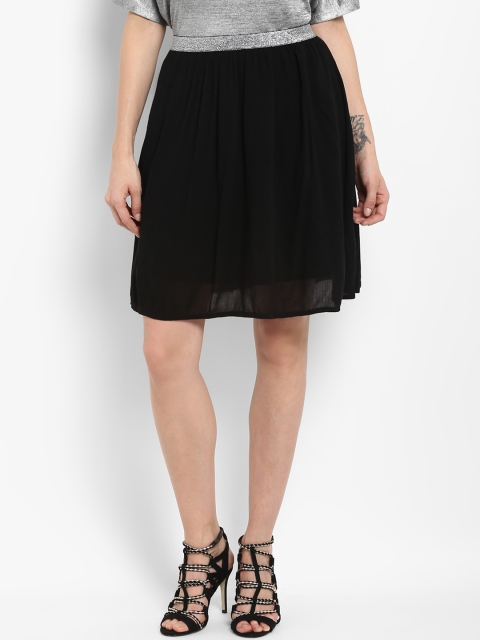 

Chumbak Women Black Solid Flared Skirt
