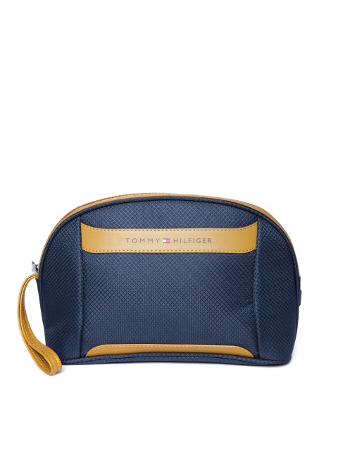 

Tommy Hilfiger Men Navy Blue Textured Toiletry Bag