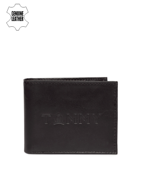 

Tommy Hilfiger Men Black Solid Two Fold Wallet