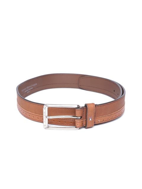 

Tommy Hilfiger Men Brown Leather Textured Detail Belt