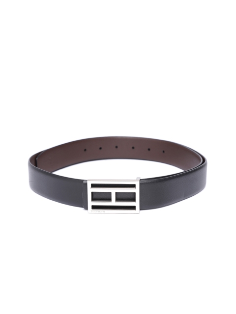

Tommy Hilfiger Men Black & Coffee Brown Leather Reversible Belt