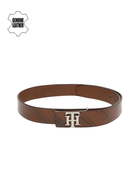 

Tommy Hilfiger Men Brown Genuine Leather Printed Belt