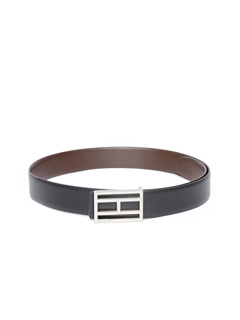 

Tommy Hilfiger Men Black & Coffee Brown Solid Reversible Leather Belt
