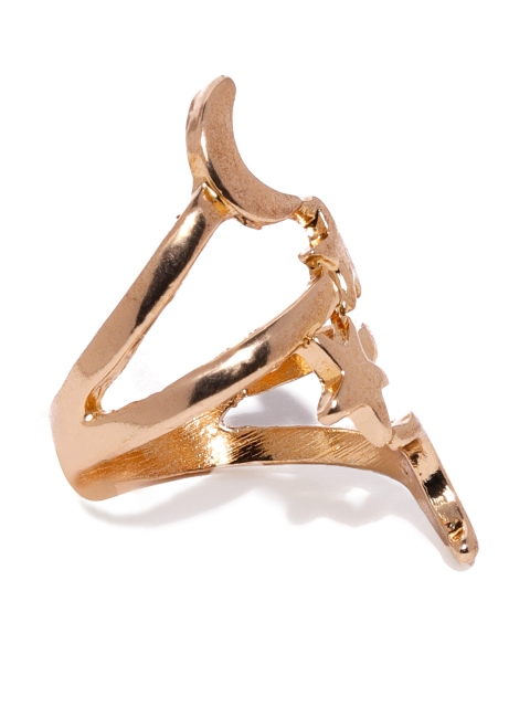 

ToniQ Women Gold-Toned Quirky Shaped Finger Ring