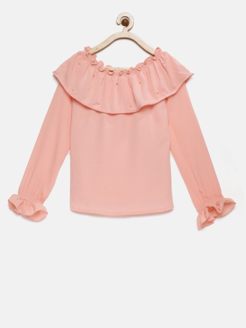 

Peppermint Girls Peach-Coloured SEASON SMOOTHIE Solid Top