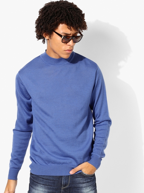 

Raymond Men Blue Solid Sweater