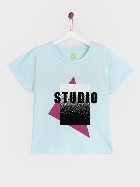 

YK Girls Blue Solid Top