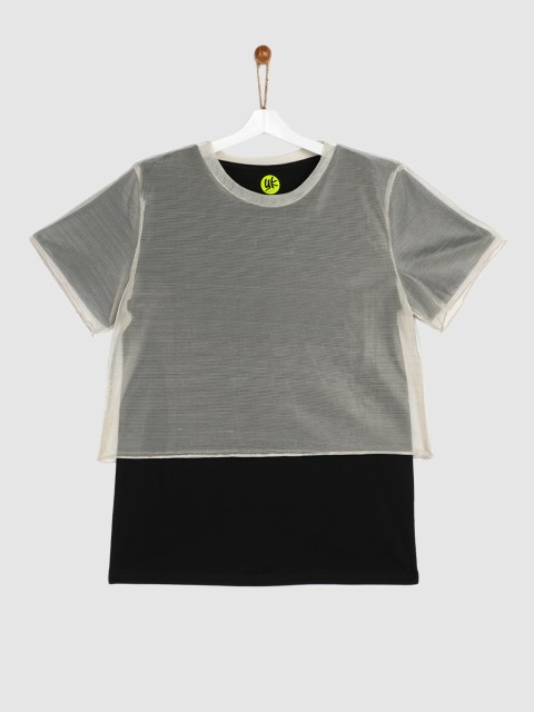 

YK Girls Gold-Toned Solid Top