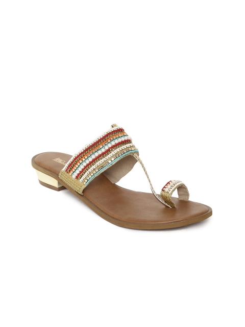 

Inc 5 Women Gold-Toned Embellished One-Toe Flats