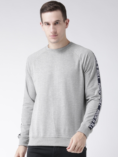 

Club York Men Grey Solid Sweatshirt