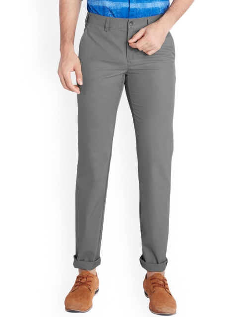 

Park Avenue Men Grey Slim Fit Solid Chinos