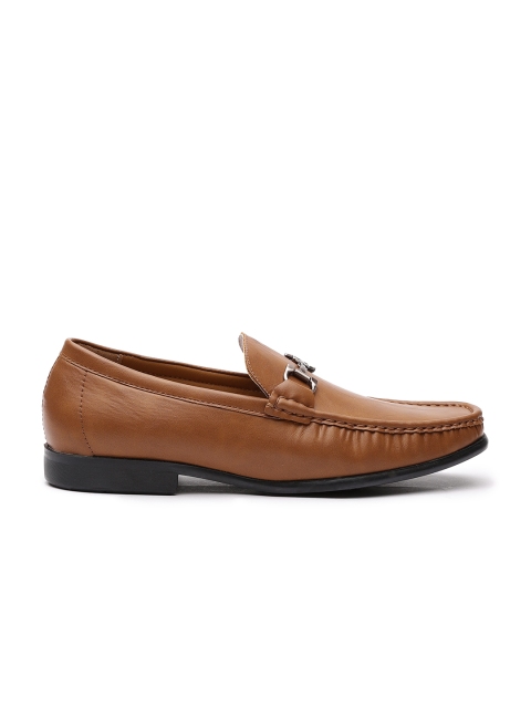 

Carlton London Men Tan Brown Horsebit Loafers