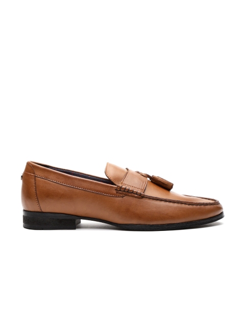 

Carlton London Men Tan Brown Leather Semiformal Loafers