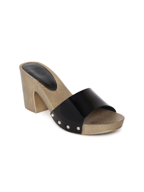 

Inc 5 Women Black Solid Block Heels