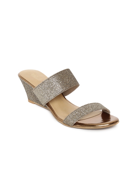 

Inc 5 Women Gold-Toned Embellished Wedges