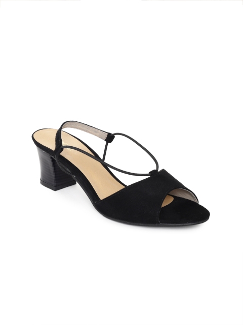 

Inc 5 Women Black Suede Solid Sandals