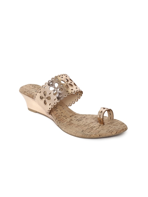

Inc 5 Women Rose Gold Solid Sandals