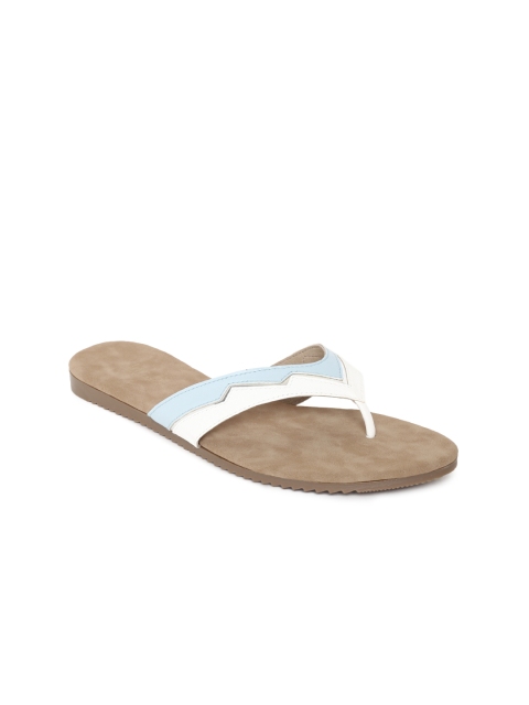 

Inc 5 Women White & Blue Colourblocked Open Toe Flats