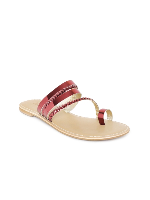 

Inc 5 Women Maroon Embellished One Toe Flats