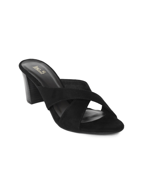 

Inc 5 Women Black Solid Suede Heels