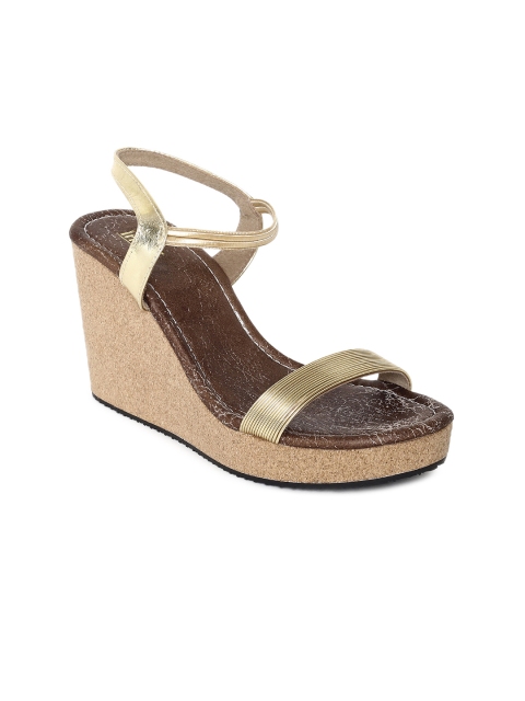

Inc 5 Women Gold-Toned Solid Wedges