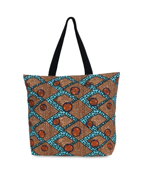 

Diwaah Brown & Blue Printed Shoulder Bag