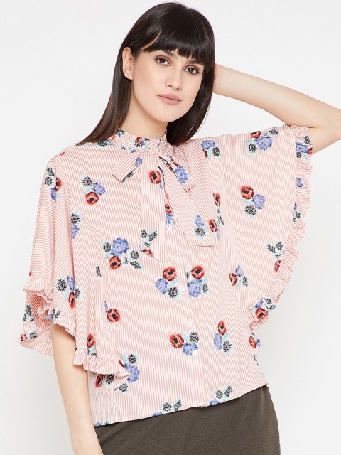 

RARE Women Pink Printed Regular Fit Casual Shirt