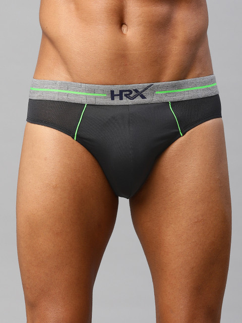 

HRX by Hrithik Roshan Men Active Black Tonal Mesh Briefs LS-7029C