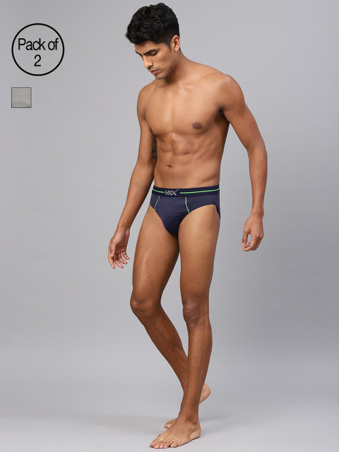 

HRX Active by Hrithik Roshan Men Active Tonal Mesh Pack of 2 Briefs HRX-SS18-LS-7029AB, Navy blue