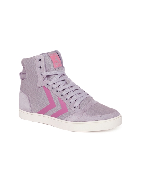 

hummel Women Grey Mid-Top Sneakers