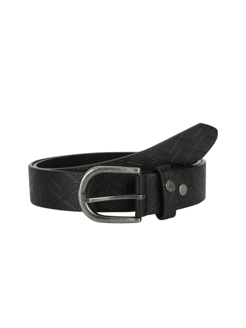 

KVL Men Black Textured Belt
