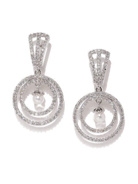 

Amavi Silver-Plated Circular Drop Earrings