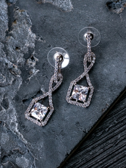 

Amavi Silver-Plated Geometric Drop Earrings