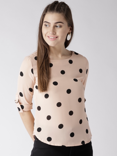 

Harpa Women Beige & Black Printed Top