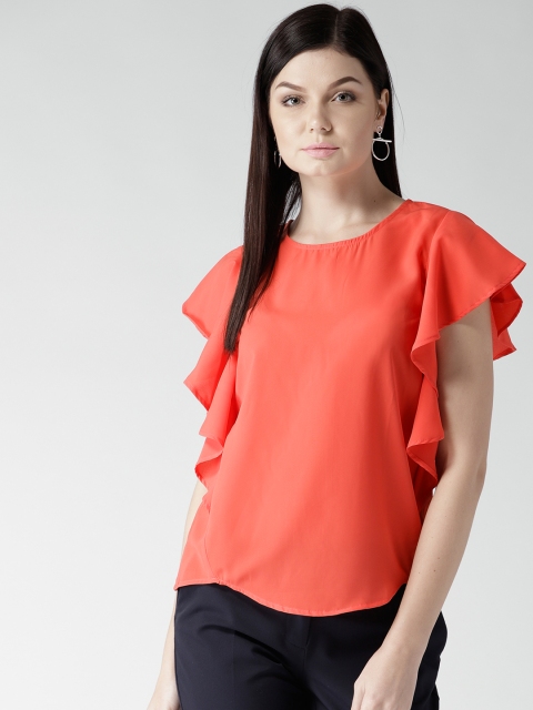 

Harpa Women Coral Red Solid Top