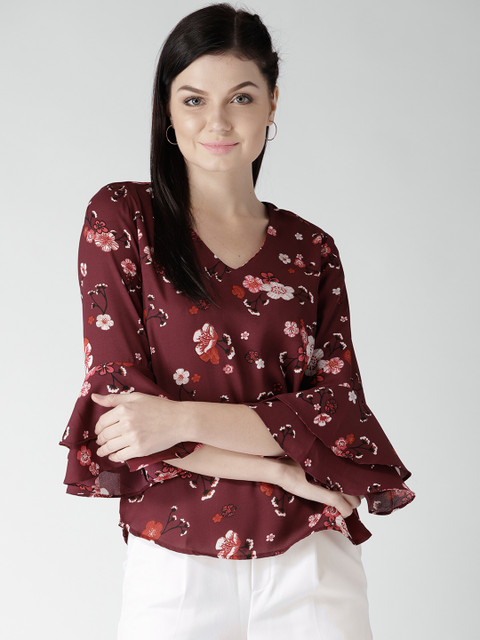 

Harpa Women Burgundy Printed Top