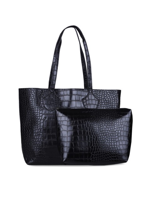 

GIORDANO Black Textured Tote Bag