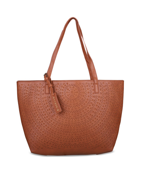

GIORDANO Brown Textured Tote Bag