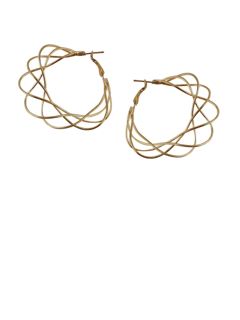 

Kazo Gold-Toned Quirky Hoop Earrings