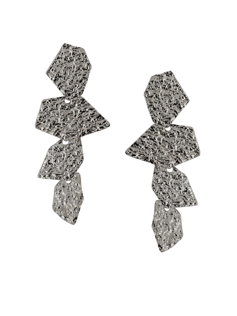 

Kazo Silver-Toned Geometric Drop Earrings