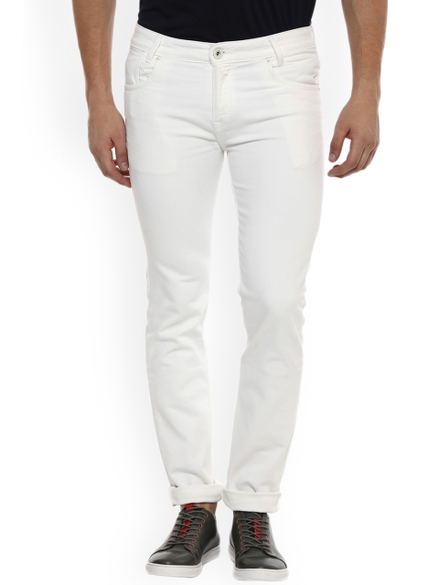 

Mufti Men White Straight Fit Mid-Rise Clean Look Stretchable Jeans