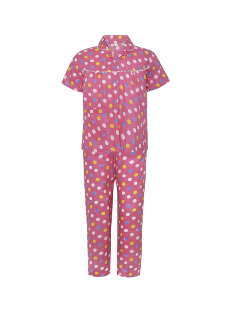 Punkster Girls Pink Printed Night suit 13157B