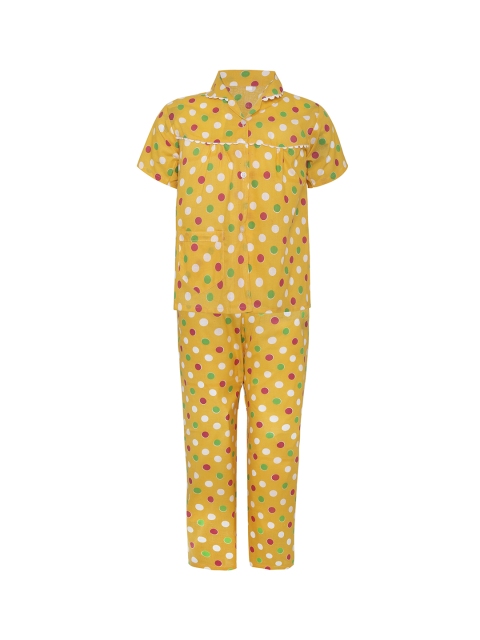

Punkster Girls Yellow Printed Night suit 13157A